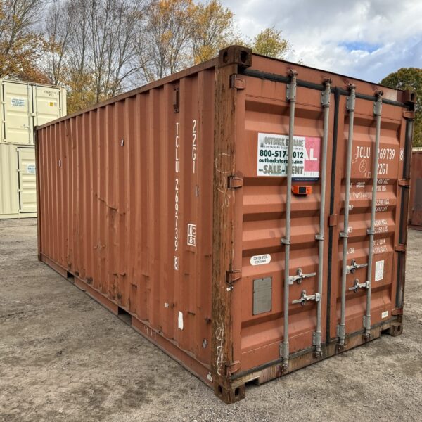 20ft Used Shipping Container – Wind & Watertight – Red – Unit TCLU269739-8