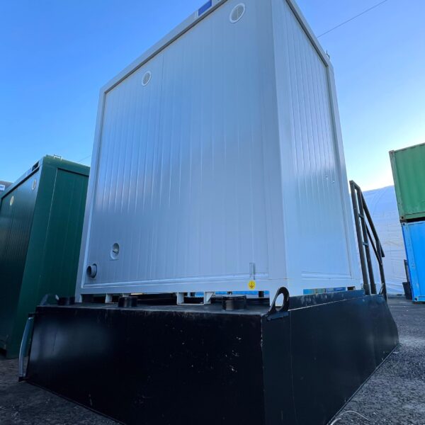 Stepped Waste Tank for Double Toilet Block — No T2