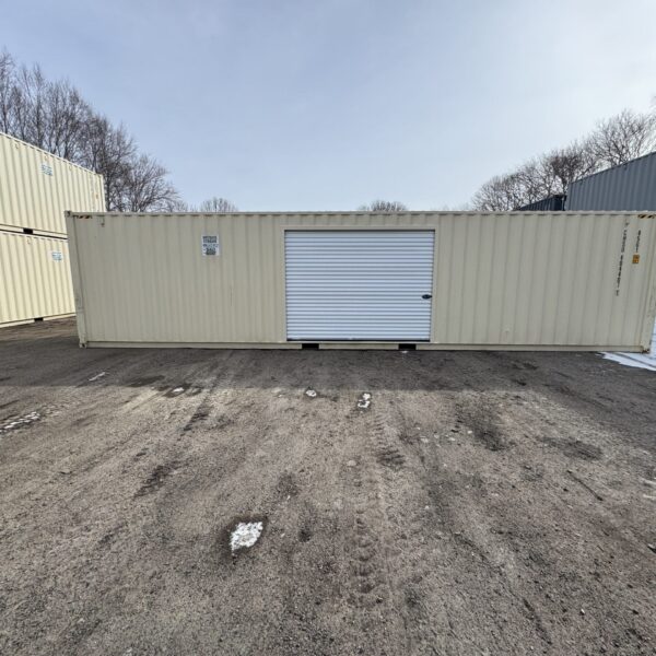 40ft New High Cube Shipping Container – Wind & Watertight – Beige – Unit CHSU404-407-1