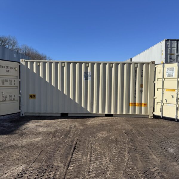 20ft New Shipping Container – Wind & Watertight – Beige – Unit BSLU241106-5