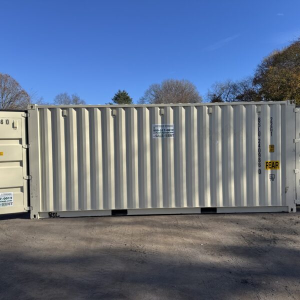 20ft New Shipping Container – Wind & Watertight – Beige – Unit BSLU240986-0