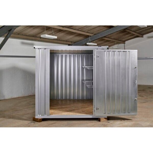 3M X 2.1M Flat Pack Storage Container – Galvanised Steel