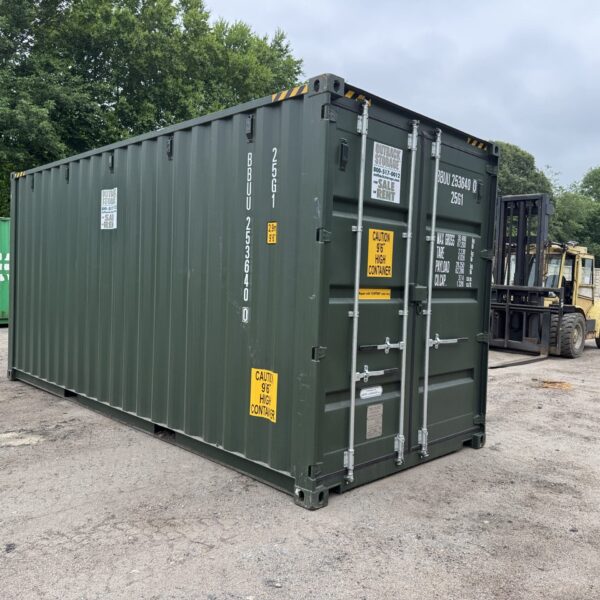 20ft New High Cube Shipping Container – Wind & Watertight – Green