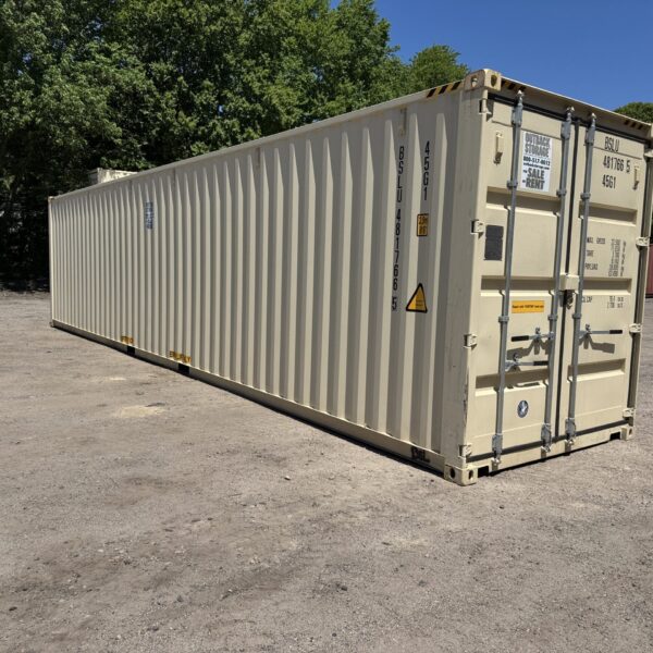 40ft New High Cube Shipping Container – Wind & Watertight – Beige – Unit BSLU481766-5