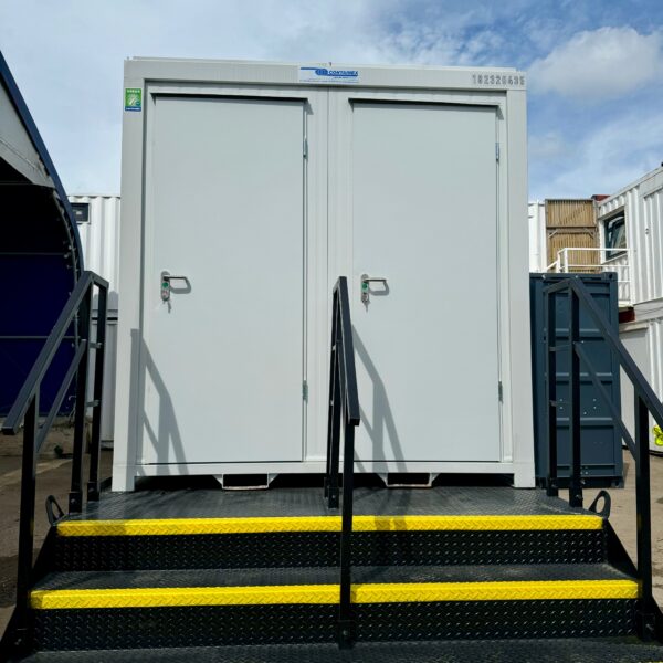 NEW Toilet & Shower Block + Waste Tank Bundle — 8 x 5 ft Portable — Grey — No 855