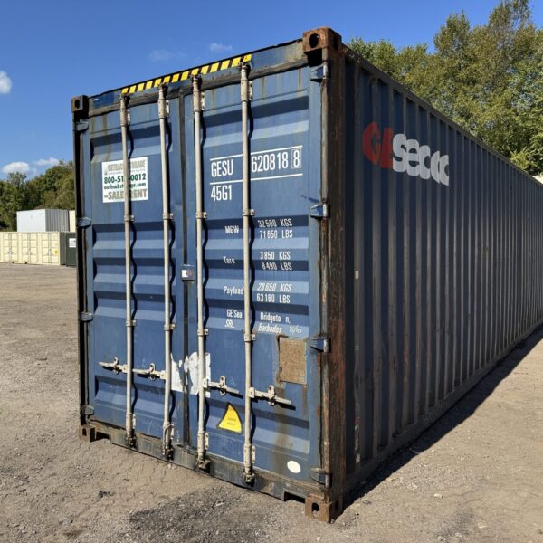 40ft Used High Cube Shipping Container – Wind & Watertight – Blue – Unit GESU620818-8
