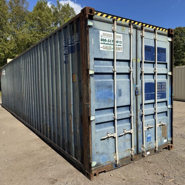 40ft Used High Cube Shipping Container – Wind & Watertight – Blue – Unit GESU592739-8